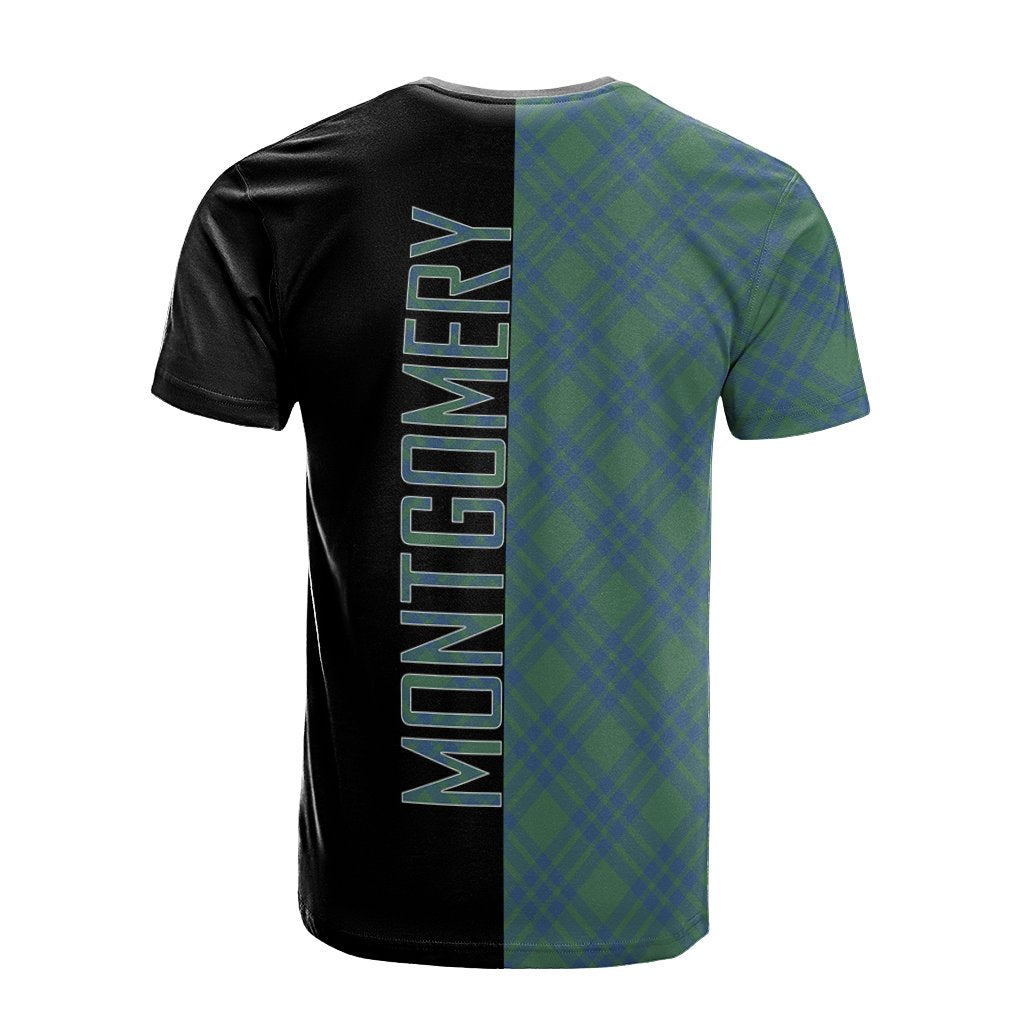 Montgomery Ancient Tartan T-Shirt Half of Me - Cross Style