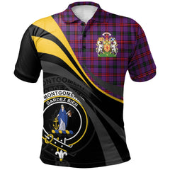 Montgomery Modern Tartan Polo Shirt - Royal Coat Of Arms Style