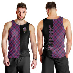 Montgomery Modern Tartan Crest Men's Tank Top - Cross Style