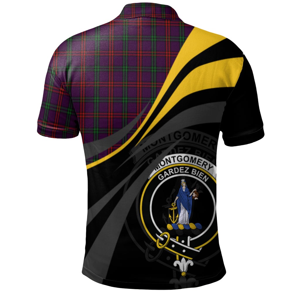 Montgomery of Eglinton Tartan Polo Shirt - Royal Coat Of Arms Style