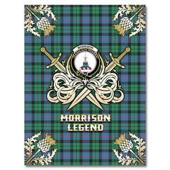 Morrison Ancient Tartan Gold Courage Symbol Blanket