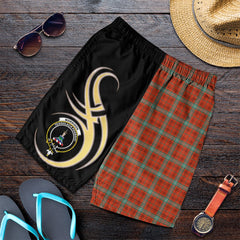 Morrison Red Ancient Tartan Crest Men's Short PM8
