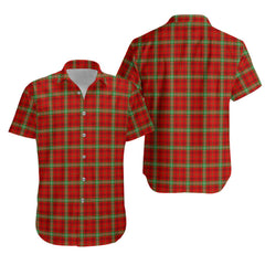 Morrison Red Modern Tartan Hawaiian Shirt