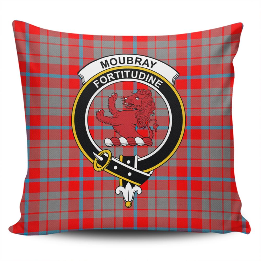 Scottish Moubray Tartan Crest Pillow Cover - Tartan Cushion Cover