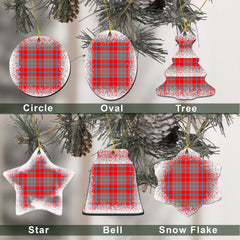 Moubray Tartan Christmas Ceramic Ornament - Snow Style