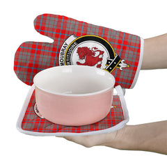 Moubray Tartan Crest Oven Mitt And Pot Holder (2 Oven Mitts + 1 Pot Holder)