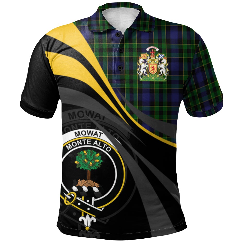 Mowat Tartan Polo Shirt - Royal Coat Of Arms Style