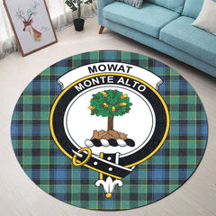 Mowat Tartan Crest Round Rug