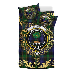 Mowat Originaux Tartan Crest Bedding Set - Golden Thistle Style