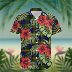 Muir Tartan Hawaiian Shirt Hibiscus, Coconut, Parrot, Pineapple - Tropical Garden Shirt