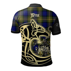 Muir Tartan Polo Shirt Viking Wolf