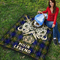 Muir Tartan Crest Legend Gold Royal Premium Quilt