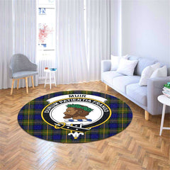 Muir Tartan Crest Round Rug