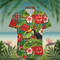 Muirhead Tartan Hawaiian Shirt Hibiscus, Coconut, Parrot, Pineapple - Tropical Garden Shirt