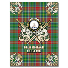 Muirhead Tartan Gold Courage Symbol Blanket