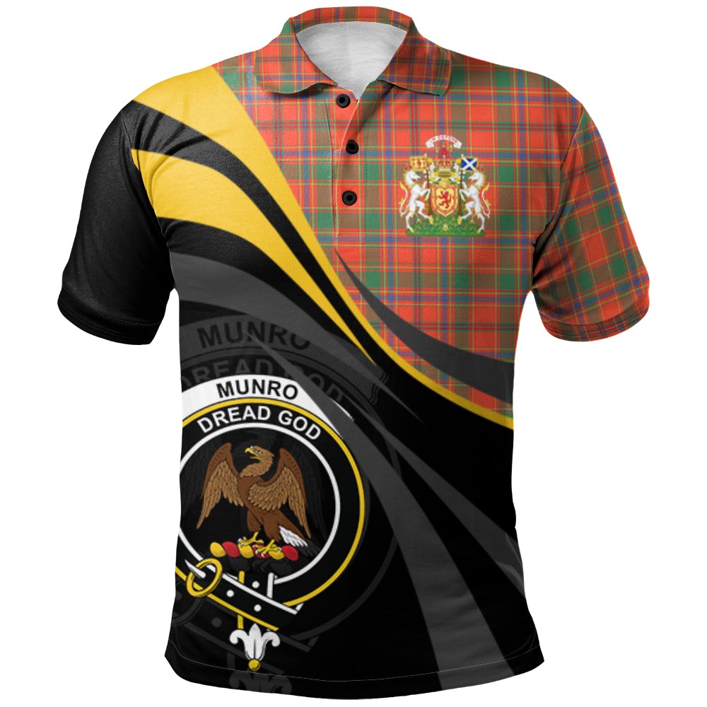Munro Ancient Tartan Polo Shirt - Royal Coat Of Arms Style