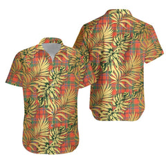 Munro Ancient Tartan Vintage Leaves Hawaiian Shirt