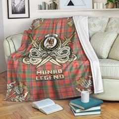 Munro Ancient Tartan Gold Courage Symbol Blanket