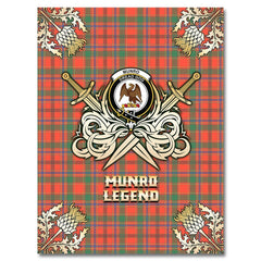 Munro Ancient Tartan Gold Courage Symbol Blanket