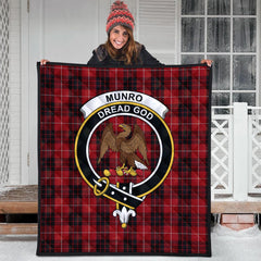 Munro Black and Red Tartan Quilt