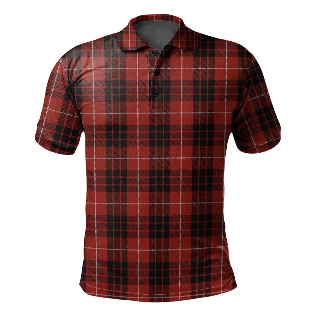 Munro Black and Red Tartan Polo Shirt