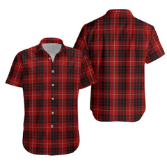 Munro Black and Red Tartan Hawaiian Shirt