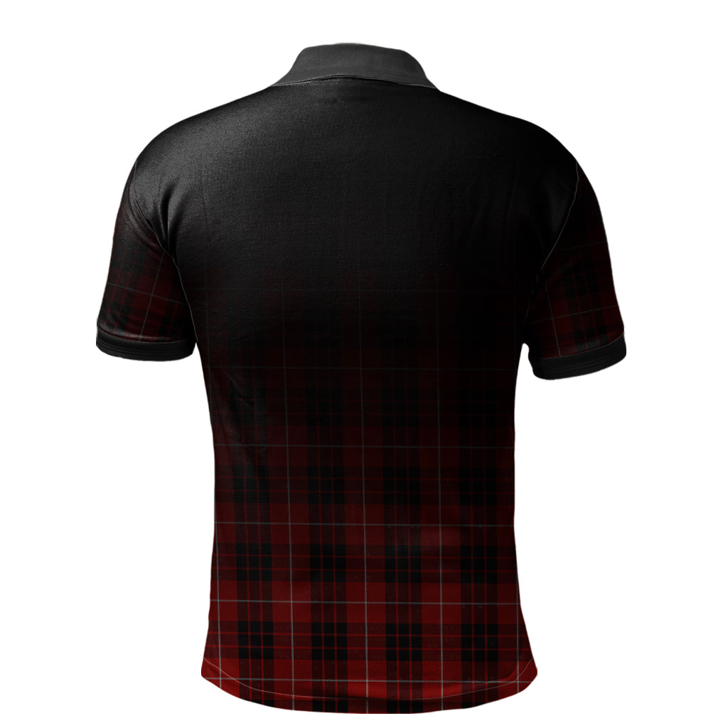Munro Black and Red Tartan Polo Shirt - Alba Celtic Style