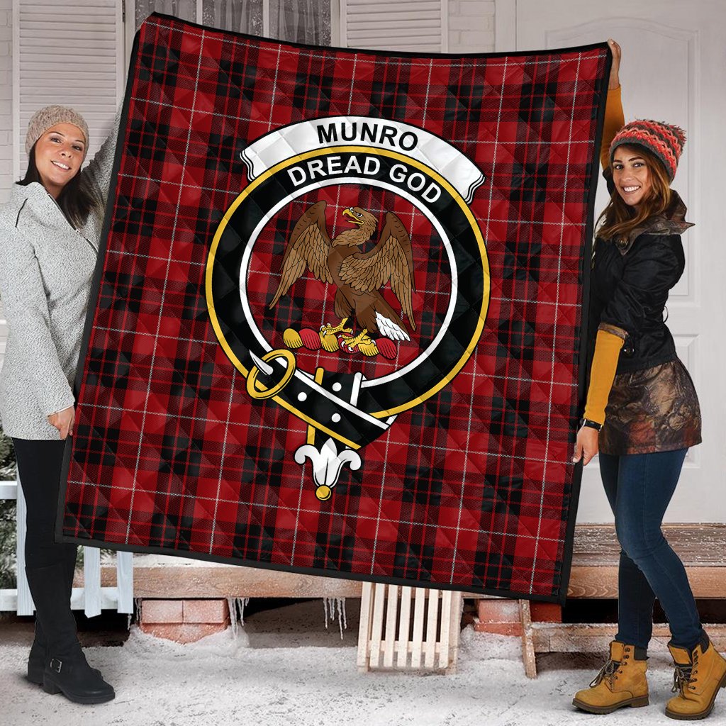 Munro Black and Red Tartan Quilt