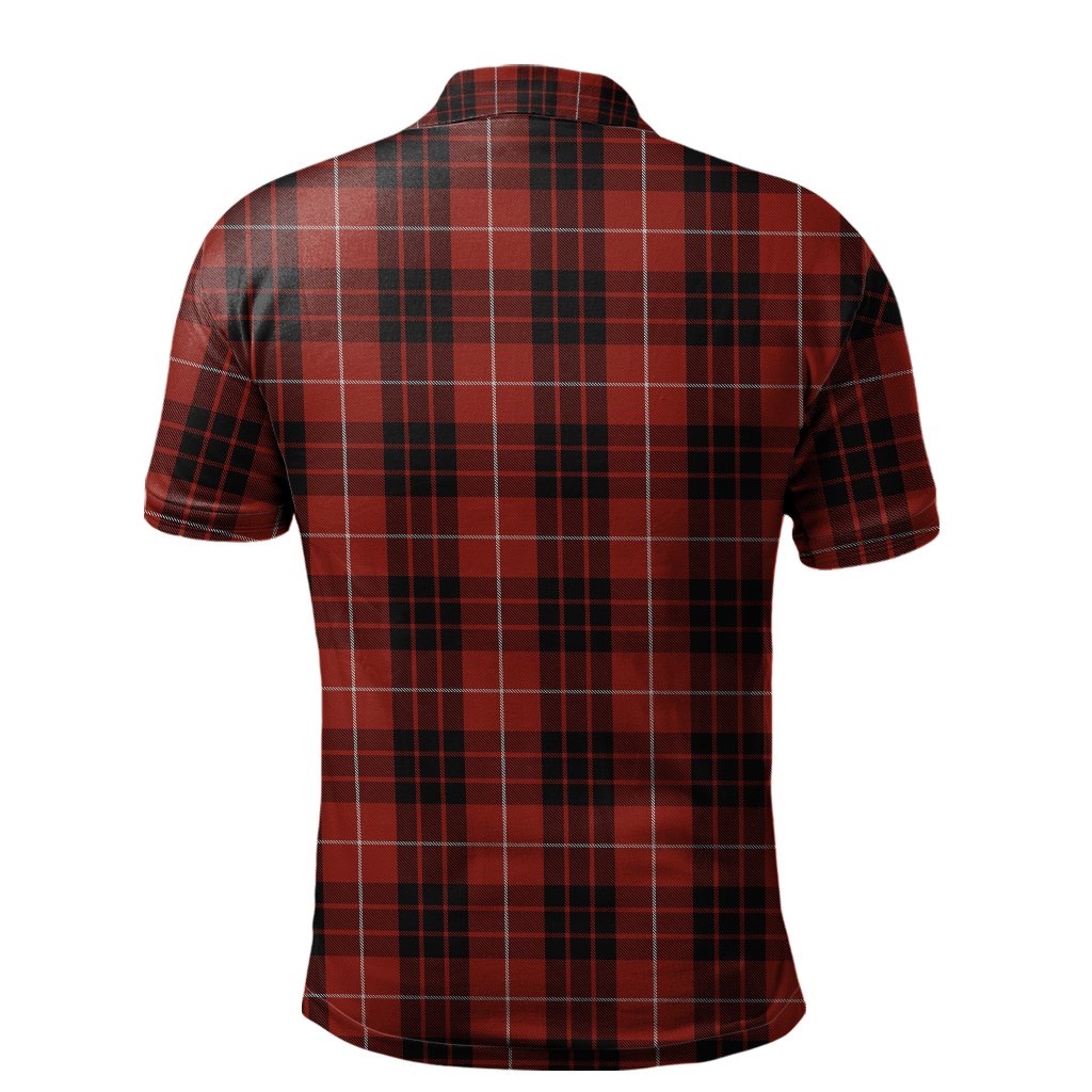 Munro Black and Red Tartan Polo Shirt