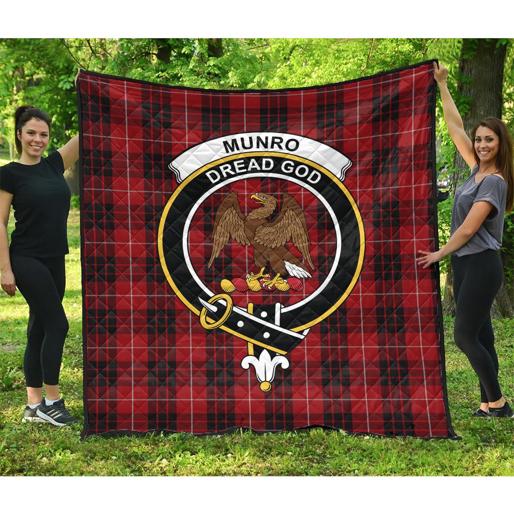 Munro Black and Red Tartan Quilt