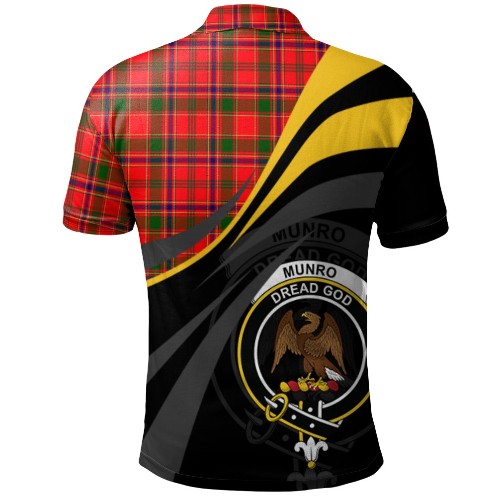 Munro Modern Tartan Polo Shirt - Royal Coat Of Arms Style