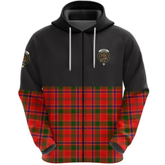 Munro Modern Clan Half Of Tartan Zipper Hoodie