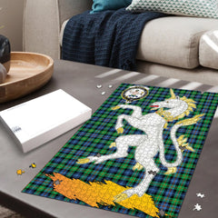 Murray of Atholl Ancient Tartan Crest Unicorn Scotland Jigsaw Puzzles