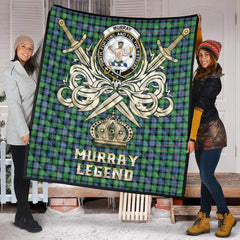 Murray of Atholl Ancient Tartan Crest Legend Gold Royal Premium Quilt