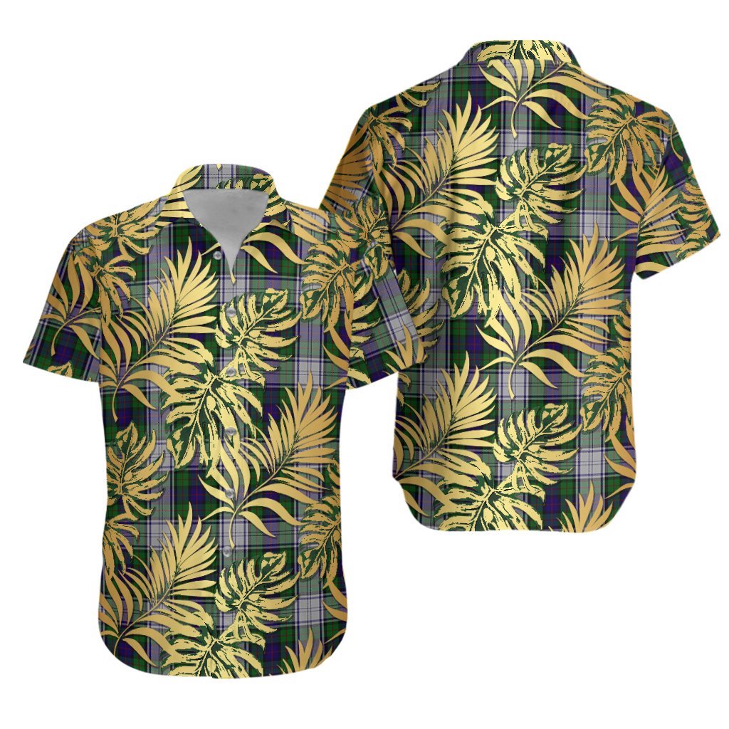 Murray of Atholl Dress Tartan Vintage Leaves Hawaiian Shirt