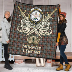 Murray of Atholl Weathered Tartan Crest Legend Gold Royal Premium Quilt