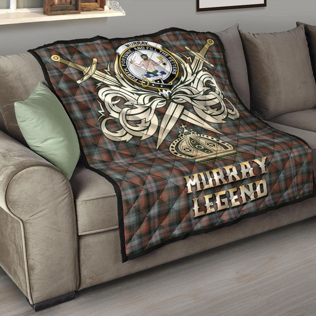 Murray of Atholl Weathered Tartan Crest Legend Gold Royal Premium Quilt