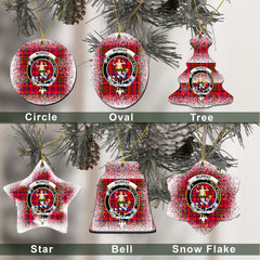 Murray (of Dysart) Tartan Christmas Ceramic Ornament - Snow Style