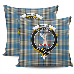 Scottish Napier Ancient Tartan Crest Pillow Cover - Tartan Cushion Cover