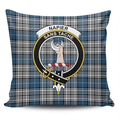 Scottish Napier Modern Tartan Crest Pillow Cover - Tartan Cushion Cover