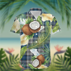 Napier Tartan Hawaiian Shirt Hibiscus, Coconut, Parrot, Pineapple - Tropical Garden Shirt