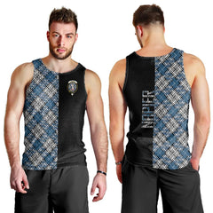 Napier Modern Tartan Crest Men's Tank Top - Cross Style