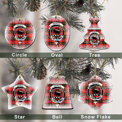 Nesbitt Tartan Christmas Ceramic Ornament - Snow Style