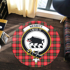 Nesbitt Modern Tartan Crest Round Rug