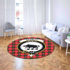 Nesbitt Modern Tartan Crest Round Rug