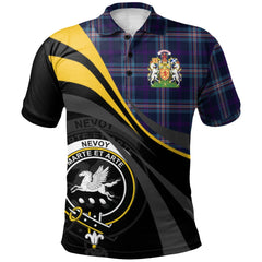 Nevoy Tartan Polo Shirt - Royal Coat Of Arms Style