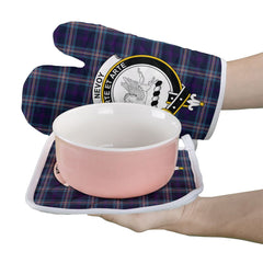 Nevoy Tartan Crest Oven Mitt And Pot Holder (2 Oven Mitts + 1 Pot Holder)