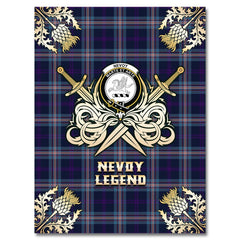 Nevoy Tartan Gold Courage Symbol Blanket