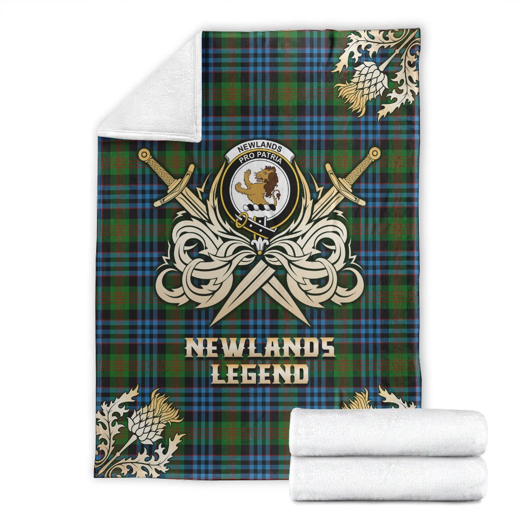 Newlands of Lauriston Tartan Gold Courage Symbol Blanket