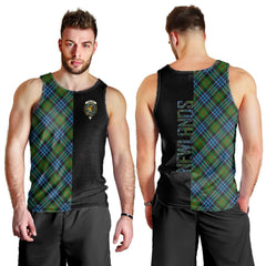 Newlands of Lauriston Tartan Crest Men's Tank Top - Cross Style